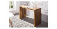 Bureau ORBO 100cm en bois de sheesham vu de côté