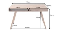 Bureau SCANOVA 120cm dimensions