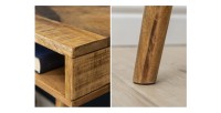 Zoom sur les détails du bureau SCANOVA 120cm en bois de manguier