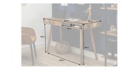 Bureau SCANOVA 120cm en bois de manguier dimensions