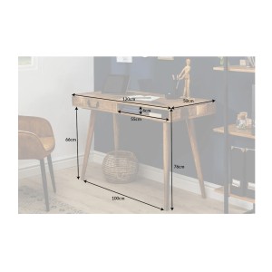Bureau SCANOVA 120cm en bois de manguier dimensions