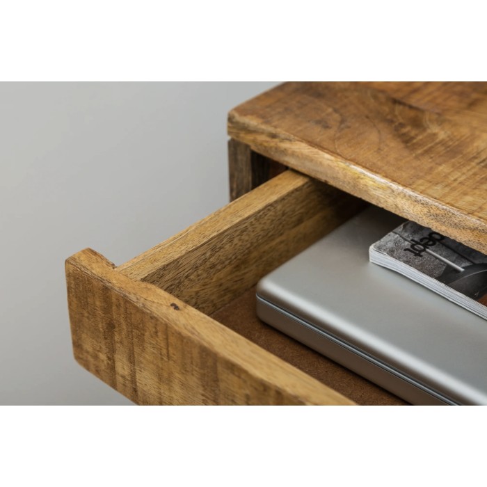 Schreibtisch SCANOVA 120 cm aus massivem, lackiertem Mangoholz mit Schublade und Fach – Skandinavischer Stil