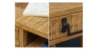 Zoom sur les éléments du bureau SCANOVA 120cm en bois de manguier