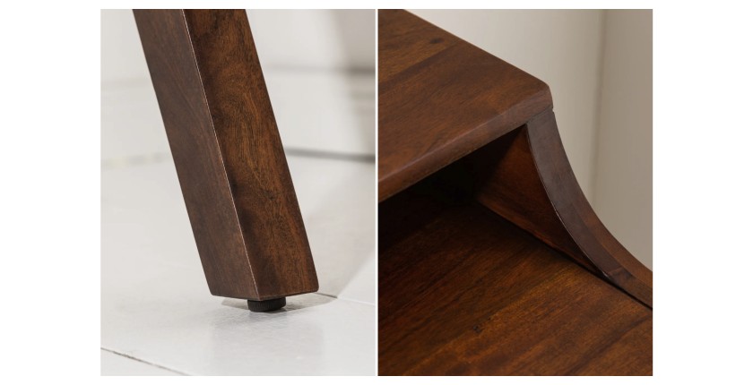 Zoom sur les détails du bureau SKAGEN 120cm en acacia