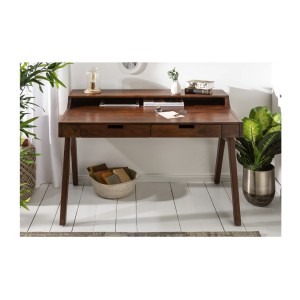 Bureau SKAGEN 120cm en acacia vu de face