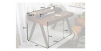 Bureau SKAGEN 120cm en acacia dimensions