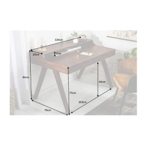 Bureau SKAGEN 120cm en acacia dimensions