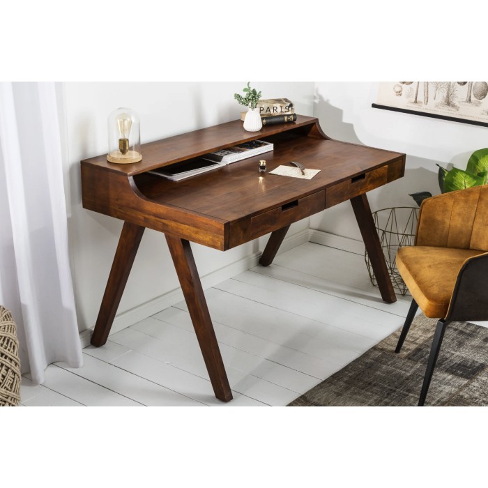Bureau SKAGEN 100cm en acacia mis en situation