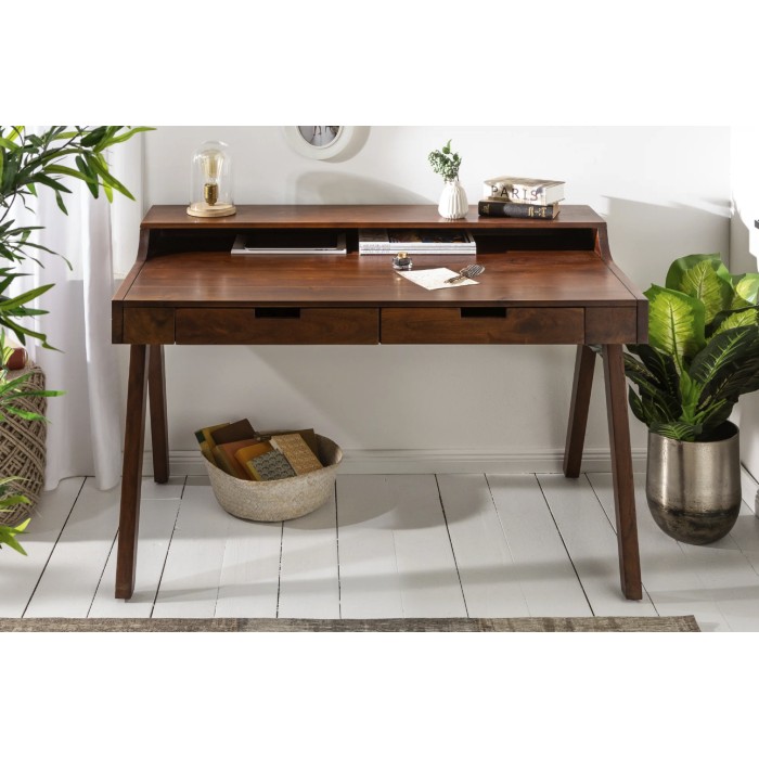 Bureau SKAGEN 100cm en acacia vu de face