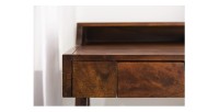 Zoom sur la tranche du bureau SKAGEN 100cm en acacia