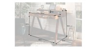 Bureau SKAGEN 100cm en acacia dimensions