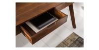 Zoom sur le tiroir ouvert du bureau SKAGEN 100cm en acacia