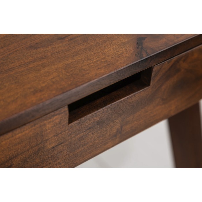 Zoom sur la poignée du tiroir du bureau SKAGEN 100cm en acacia