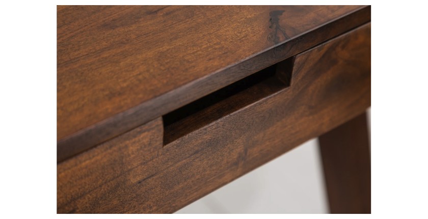 Zoom sur la poignée du tiroir du bureau SKAGEN 100cm en acacia