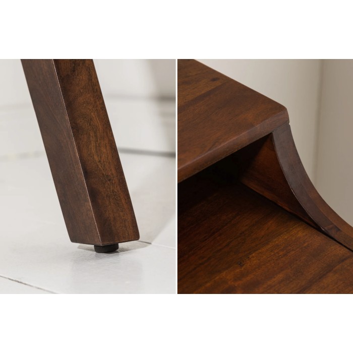 Zoom sur les détails du bureau SKAGEN 100cm en acacia