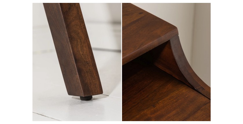 Zoom sur les détails du bureau SKAGEN 100cm en acacia