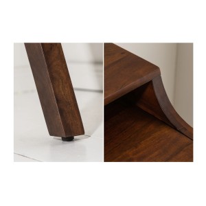 Zoom sur les détails du bureau SKAGEN 100cm en acacia