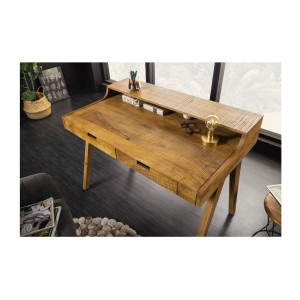 Bureau SKAGEN 120cm en manguier vu de haut
