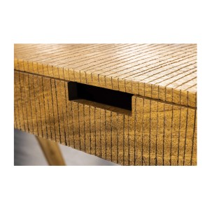 Zoom sur l'une des poignées du bureau SKAGEN 120cm en manguier