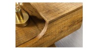 Zoom sur le haut du bureau SKAGEN 120cm en manguier