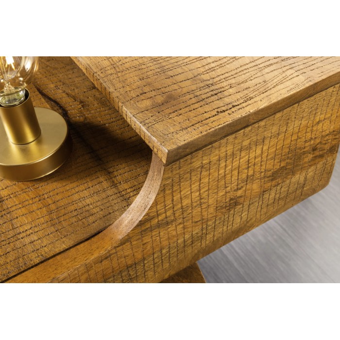Zoom sur le haut du bureau SKAGEN 120cm en manguier