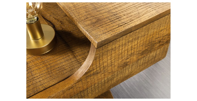 Zoom sur le haut du bureau SKAGEN 120cm en manguier