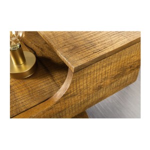 Zoom sur le haut du bureau SKAGEN 120cm en manguier