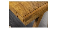 Zoom sur le coin du bureau SKAGEN 120cm en manguier