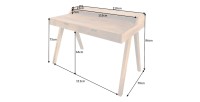 Bureau SKAGEN 120cm en manguier dimensions