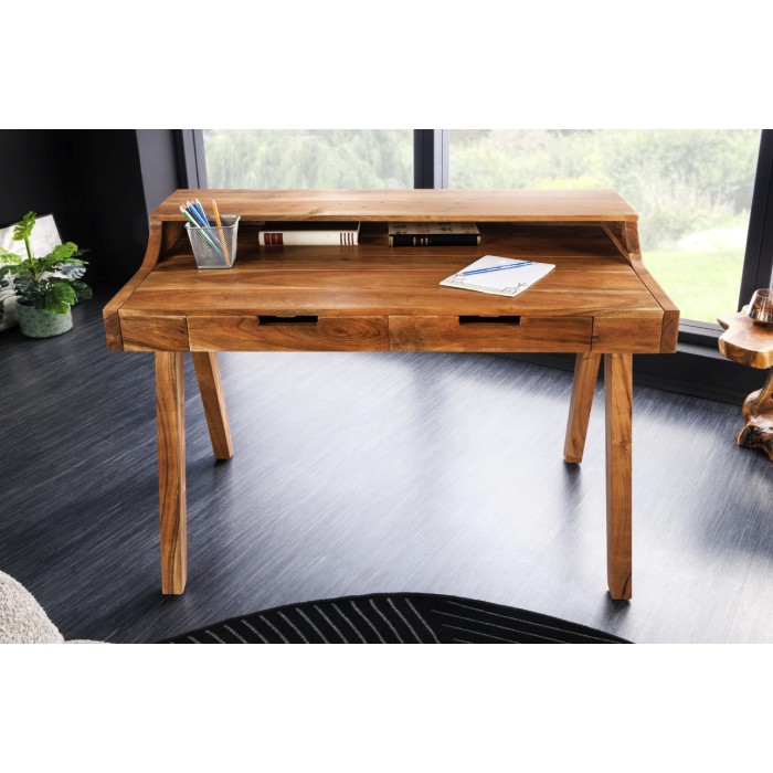 Bureau SKAGEN 100cm en acacia clair vu de face