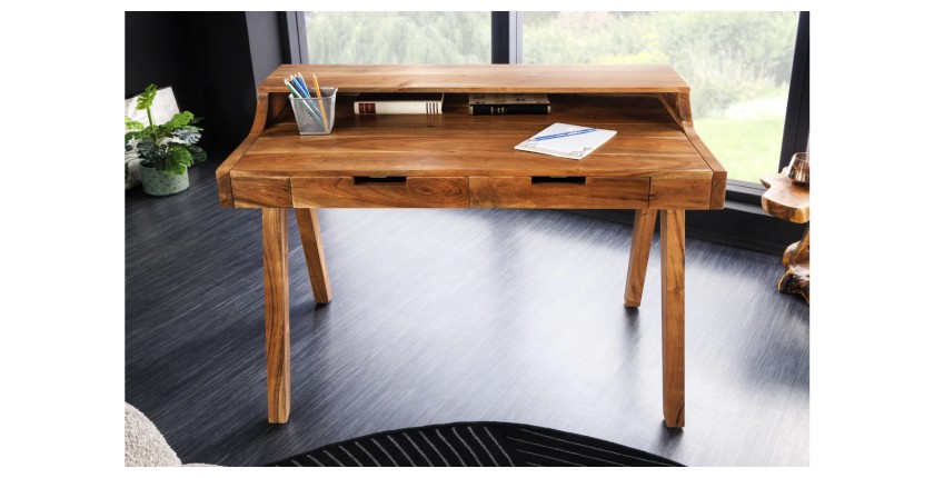 Bureau SKAGEN 100cm en acacia clair vu de face