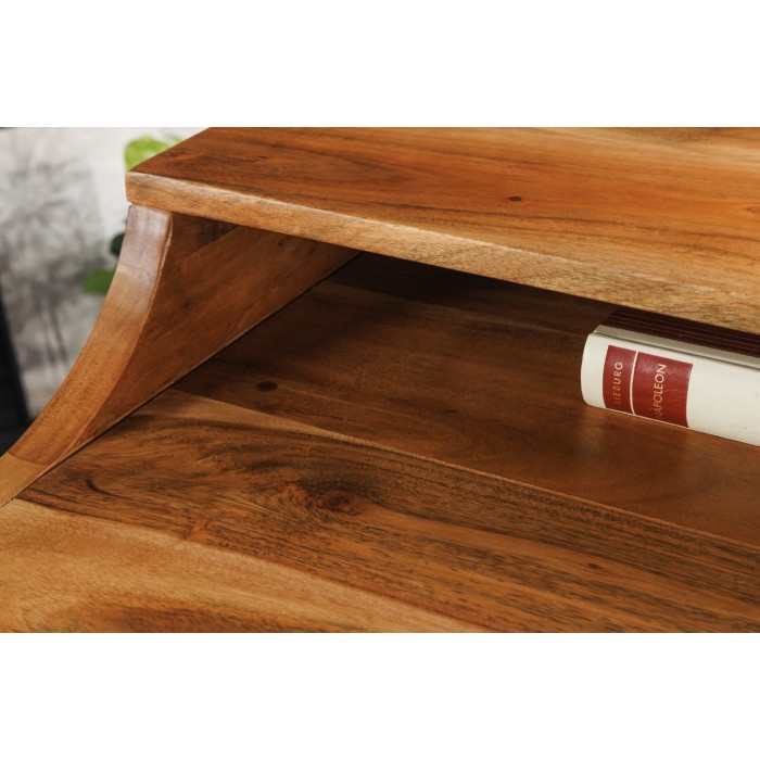 Zoom sur la niche du bureau SKAGEN 100cm en acacia clair