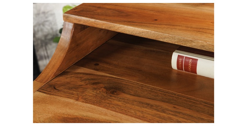 Zoom sur la niche du bureau SKAGEN 100cm en acacia clair