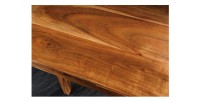 Zoom sur le plateau du bureau SKAGEN 100cm en acacia clair