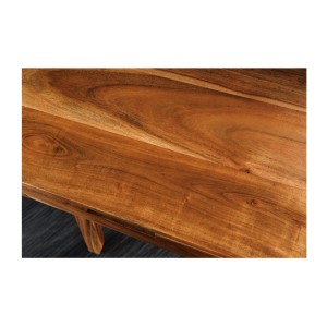 Zoom sur le plateau du bureau SKAGEN 100cm en acacia clair