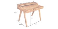 Bureau SKAGEN 100cm en acacia clair dimensions