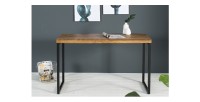 Bureau VORTEX 118cm en bois de sheesham vu de face