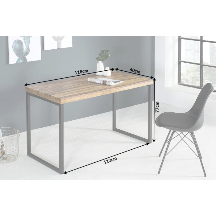 Bureau VORTEX 118cm en bois de sheesham dimensions
