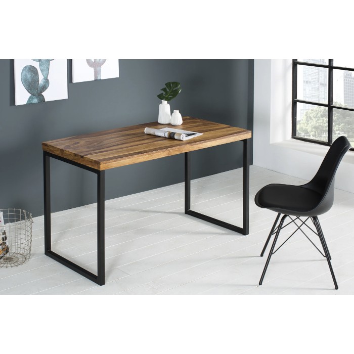 Bureau VORTEX 118cm en bois de sheesham mis en situation