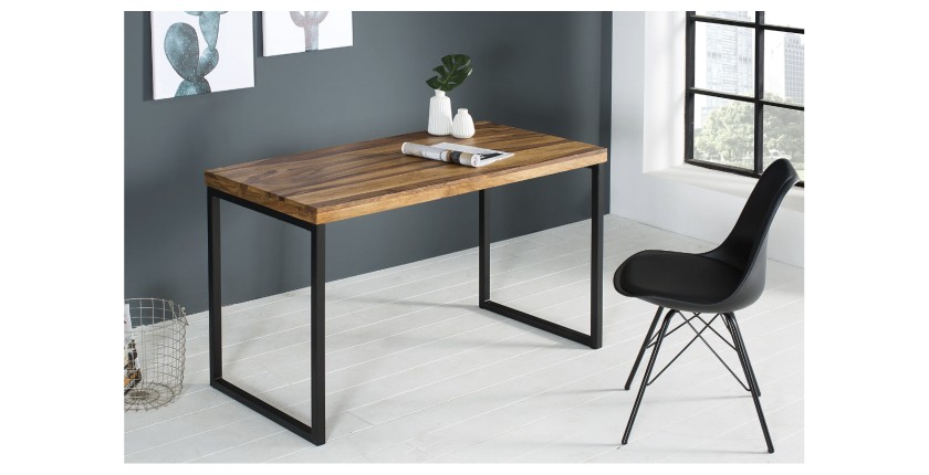 Bureau VORTEX 118cm en bois de sheesham mis en situation