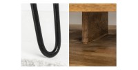 Zoom sur les détails du bureau SILVA 100cm
