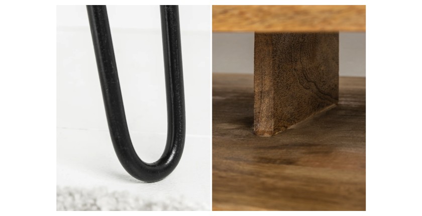 Zoom sur les détails du bureau SILVA 100cm