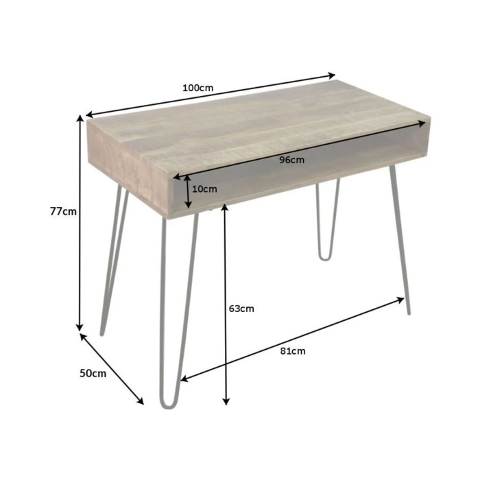 Bureau SILVA 100cm dimensions