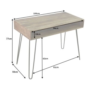 Bureau SILVA 100cm dimensions