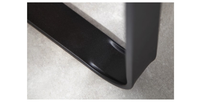 Zoom sur le pied du bureau LUNISSIA 160cm effet bois clair