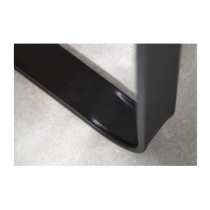 Zoom sur le pied du bureau LUNISSIA 160cm effet bois clair