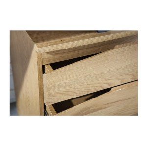 Zoom sur les tiroirs du bureau LUNISSIA 160cm effet bois clair