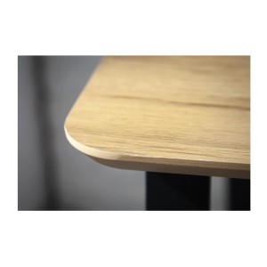 Zoom sur le coin du bureau LUNISSIA 160cm effet bois clair