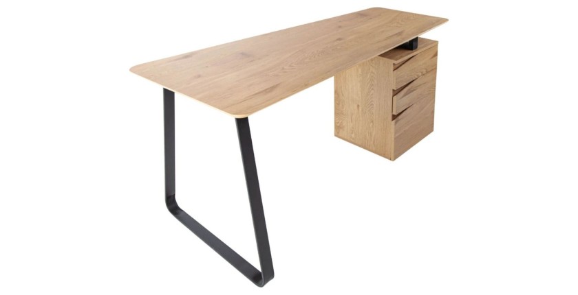 Bureau LUNISSIA 160cm effet bois clair