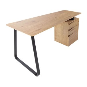 Bureau LUNISSIA 160cm effet bois clair